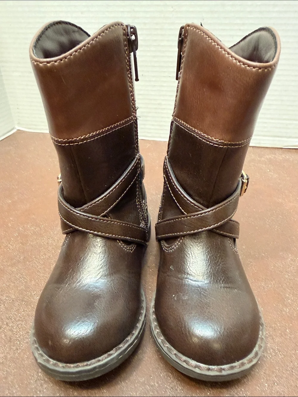 Gymboree Brown Buckle tall Boots - Classic Comfort, kids 6